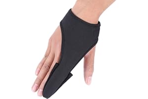 DIOCHE Protecteur de Doigt d'index Simple, de Bande élastique Unisexe Confortable Noir pour la pêche en Plein air