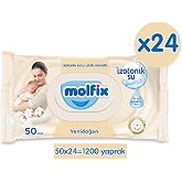 Molfix İzotonik Sulu Islak Mendil Yenidoğan 1200 Adet