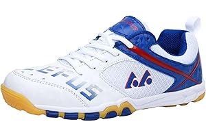 ZHENSI Chaussures De Tennis De Table Hommes Femmes Chaussures De Court Intérieur Anti-Dérapant Léger Respirant Fond Souple