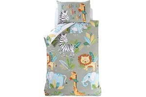 Rapport Home Rumble In The Jungle - Set copripiumino per bambini, per letto singolo, colore: Verde
