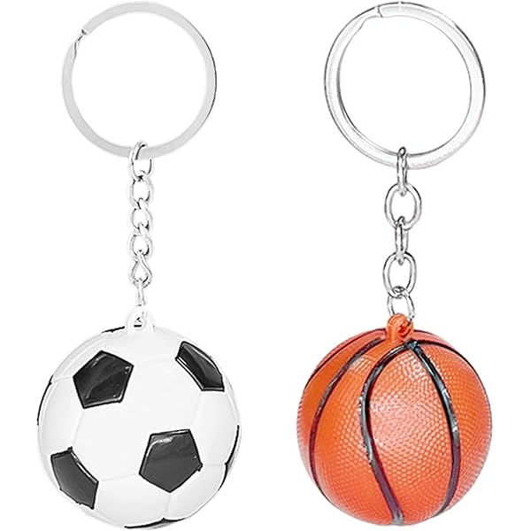 Porte-clés Basketball En Métal - Design Cartoon, Anneau Double, Lampe Torche Intégrée - Accessoire Fun Pour Sac Ou Clés De Voiture - 3