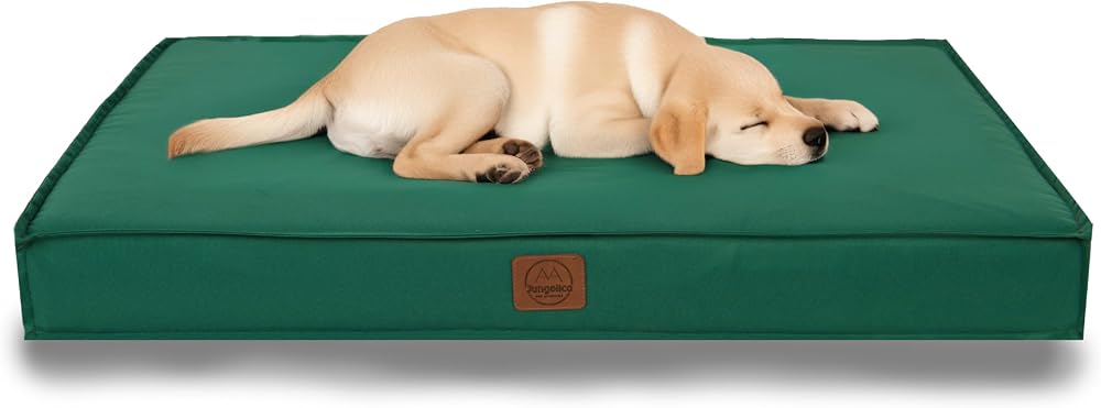 Jungolica Eva Garden Kedi ve Köpek Yatağı 55x75 -%100 Su Geçirmez Alezli, Çıkarılabilir Kılıflı, Tüy ve Leke Tutmayan Kumaş, Kaydırmaz Tabanlı, Dış Mekan Pet Yatağı