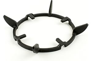 NJ The right choice Cast Iron Wok Support Ring Pan Stand Holder for Gas Hobs with Nonstick Coating