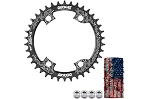 Enjcyling 110mm BCD Single Chainring 110BCD Full Alloy CNC, Second Generation Narrow Wide Technology, 4-Bolts 5-Bolts Opition, 36/38/40/42/44/46/48/50/52/54T, for 7/8/9/10/11/12 Speed