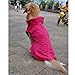 Produktbild Sharplace Wasserdicht Hundemantel Regenjacke Regenmantel Winterjacke Hundebekleidung Hundejacke Winter Warm Wintermantel Hundemantel für kleine mittlere große Hunde - Rosarot, L