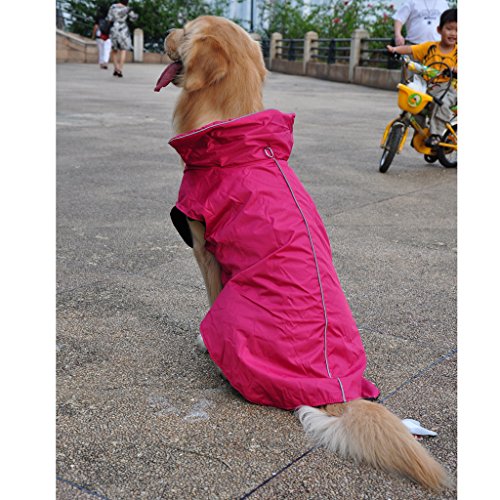 Preisvergleich Produktbild Sharplace Wasserdicht Hundemantel Regenjacke Regenmantel Winterjacke Hundebekleidung Hundejacke Winter Warm Wintermantel Hundemantel für kleine mittlere große Hunde - Rosarot, L