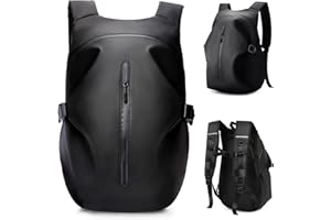 ‎HYC00 Motorcycle Backpacks for Men, Waterproof Helmet Backpack, Motorcycle Accessories, Laptop Bags, Travel Backpacks, School Bags for Students, C-Black, Small Wu