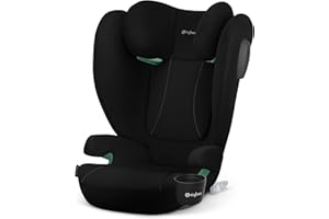 Cybex Silver Fotelik samochodowy Solution B4 i-Fix, Z uchwytem na napoje, Do samochodów z systemem ISOFIX i bez niego, Od ok. 15–50 kg / 100-150 cm, Od ok. 3 do 12 lat, Volcano Black (Wulkan Czarny)