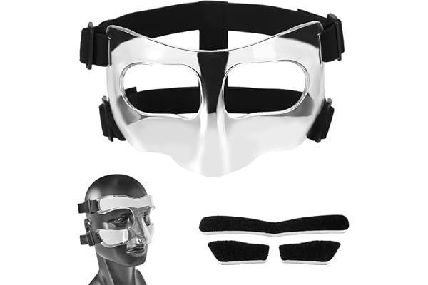 Masque nasal pour le nez cassé, protection du visage réglable avec rembourrage, protection du visage pour le volleyball, le football, le sport, l'entraînement, masque facial pour adulte, unisexe