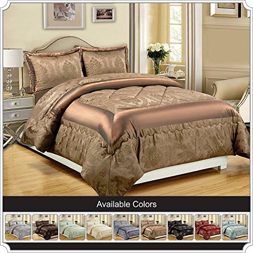 Sunrise Bedding Soft 3 Piece Bedspread Jacquard Quilted (95" Width x 103" Length) Bedding Bedspread for Bedroom &amp; Living Room + 2 Pillow Shams (King (240 x 260 CM), Betty Caramal)