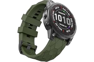 MYSNBKN Pasek do zegarka Garmin Fenix 6X / Fenix 6X Pro / Fenix 7X / Fenix 3 / Fenix 3 HR/Fenix 5X / Fenix 5X Plus, pasek z estradą Quick-Fit o szerokości 26 mm, silikonowy pasek do zegarka Garmin