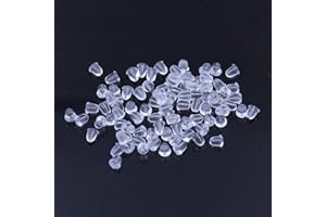 LAAT 100Pcs Fermoirs de Boucles d'oreilles Fermoirs De Securité Pour Conclusions Oreille-Clair Souple Boucle Arrière Bouchon