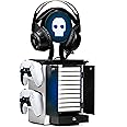 Numskull Official PS5-Inspired Gaming Accessory Locker & Storage Stand – Holds 10 Games/DVDs, 4 Controllers, Headset, and Accessories – Durable & Compact Organizer – Official PS5-Inspired Merchandise