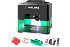 FONLAND Mini grabador láser portátil para papel, cuero, madera, plástico, logotipo, máquina de grabado CNC, herramientas de grabado DIY