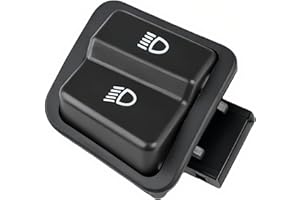 UIHRLM Headlight Main Beam Switches, 3-Pin Motorcycle High Low Beam Switches with 2 Buttons, Precise Control Black Motorcycle Light Replacement Compatible with Lexmoto Titan125 ZN125T-8F
