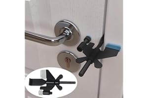 Johiux Upgraded Portable Door Lock Security, Travel Door Lock Without Drilling,Black Stainless Steel Lock for Home,Hotel,School,Dormitory,FlatSecurity Device Door Locker from Inside.