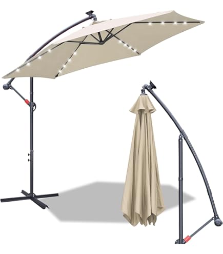 Auvent De Remplacement Pour Parasol - Terr A965 - Polyester Résistant - 8 Baleines - Protection