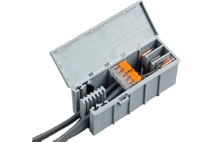 BINOA WAGOBOX Electrical Junction Box for 221-4 Connectors, Pack of 3