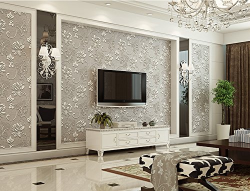 Hanmero Europeo diseño papel pintado vintage flores, no tejido papel 