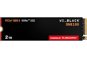 WD_BLACK SN8100 PCIe 5.0x4 NVMe M.2 SSD, läshastigheter upp till häpnadsväckande 14 900 MB/s, skrivhastigheter upp till