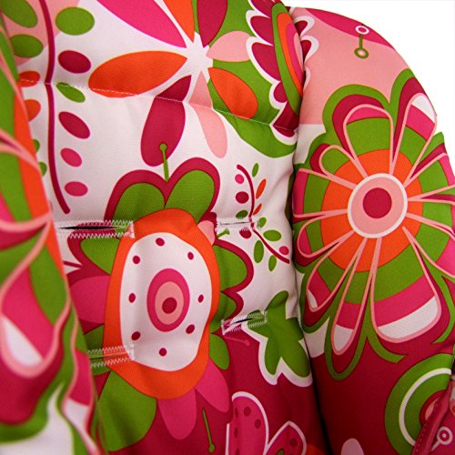 BambiniWelt Sitzkissen Bezug Ersatzbezug für Peg Perego Prima Pappa Diner *WEISS TÜRKIS PUNKTE* NEU - 5