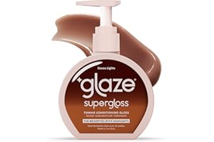 Glaze Supergloss Color Conditioning Gloss – Hydrating Semi-Permanent Color Hair Gloss & Shine Boost – Color Depositing Mask - Cruelty-Free – 190ml - Cocoa Lights - Balancing Toner for Brown Hair