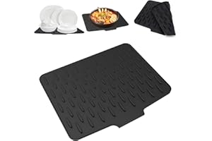 KUNAXKU Organiseur d'Évier en Silicone,Tapis Egouttoir Vaisselle Silicone,40cmx32.5cm Tapis Absorbant Vaisselle Cuisine,Tapis de Sechage Vaisselle pour Évier de Cuisine,Résistant À la Chaleur et Antidérapant