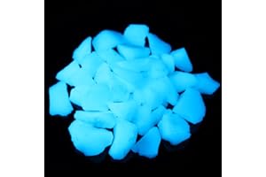 Alan Stone Glow in the Dark Home and Garden Fish Tank Aquarium Decorative Sand Gravel Rock (15-22mm, Sky Blue)