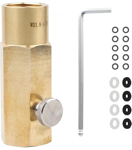 Adaptateur CO2 Pour Sodastream/Quooker - Conversion Filetage TR21-4 Femelle Vers TR21-3 Mâle, En Laiton, Haute Pression - Pour Utiliser Bouteilles TR21-4 Sur Systèmes TR21-3