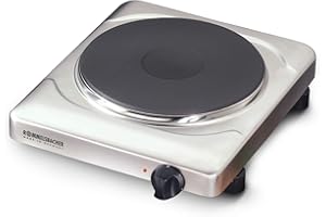 Rommelsbacher THS 2022/E Gastro - Cocina eléctrica portátil con un fuego (22 cm), acero