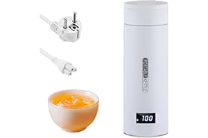 Delamiya Przenośny czajnik elektryczny, 400 ml, mały, podróżny czajnik z regulacją temperatury, 220 V, 300 W, podróżny czajnik elektryczny z automatycznym wyłącznikiem, do przygotowywania kawy i