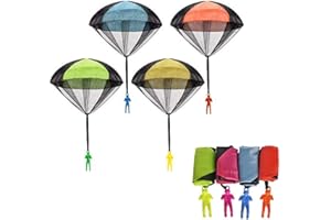 GZMY Fun Cool New Gifts for 3-12 Year Old Boys, Parachute Toys for 3-12 Year Old Boys Girls, Outdoor Toys for Kids Ages 4-8, No Battery No Assembly Required (4 Pieces Set)