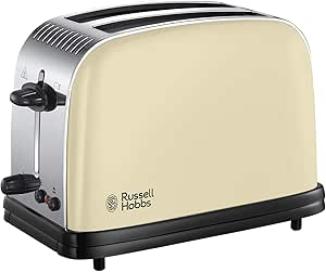 Russell Hobbs 23334 Stainless Steel 2 Slice Toaster, Cream