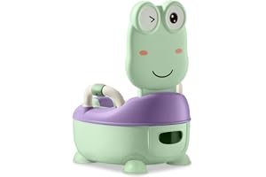 LILIIN Barnpotta toalett, baby toalettsits, toaletttränare med handtag och PU-kuddar, toaletter, kastrullstol, barntoalett, f
