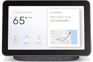 BocaDecals Skin for Google Nest Hub Max 10" | Protective, Durable, and Unique Vinyl Decal Wrap Cover | Made in The USA (Black Carbon Fiber)