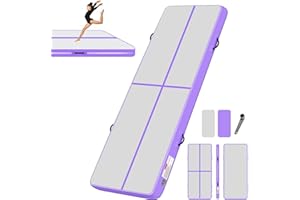 BPB Nadmuchiwana mata gimnastyczna 3 m gimnastyka powietrzna mata gimnastyczna do użytku domowego, treningu, gimnastyki, dla cheerleaderek, do jogi, pilatesu, sztuk walki, siłowni, na plażę, do zabawy