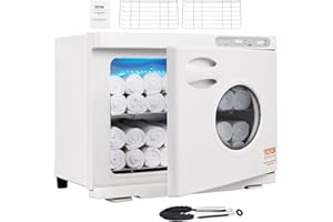 VEVOR Scaldasalviette Armadietto Sterilizzatore 23L con Luce UV 2 Ripiani con Griglia in Acciaio Inox, Scaldasalviette Riscaldamento per Asciugamani Armadietto da Spa Salone di Bellezza Bagno Hotel