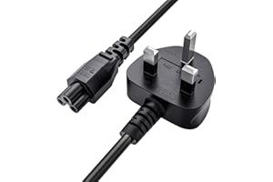 ABC Products® C5 Cloverleaf Mickey Mouse Power Supply Adapter Cord Mains Cable Lead UK Plug for Laptop Acer Dell HP Compaq Sony Toshiba Vaio Delta etc 1.8M Long