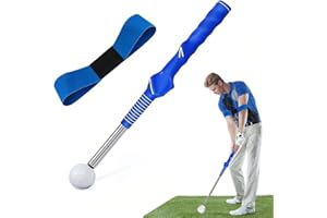 Puedno Einziehbare Golf Trainingshilfen mit Golfschwung-Armband, Telescopic Golf Swing Training Aid, Golf Trainingshilfe, Golf Griff Trainingshilfe für Aufwärmübungen