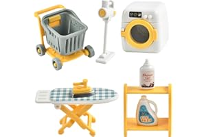 YUNHENTONG Mobili Casa Bambole, Miniature Oggetti Natale, Accessori Casa Bambole Mobili in Miniatura, Mini Accessori Lavanderia per Decorazione Casa Bambole, Mini Stanza di Pulizia, Micro Paesaggio Fai-Da-Te