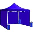 Ab Sab Portable Foldable Pop-up Gazebo Tent Display Gazebo Blue 10 X 10 FT 3Side