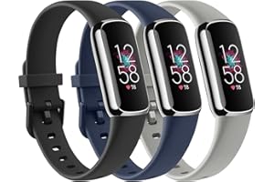 Vancle 3 Pack Kompatibel mit Fitbit Luxe Armband, Weich Silikon Verstellbare Sport Ersatzband für Fitbit Luxe Tracker Damen und Herren