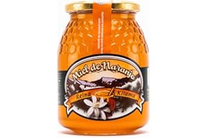 REINA KILAMA Miel pura de abeja. Miel de Naranjo. Miel origen España 100% en envase de 500grs. Miel proveniente de la flor del Azahar. Zonas de producción ubicadas en Andalucía. Aroma muy floral y persistente.