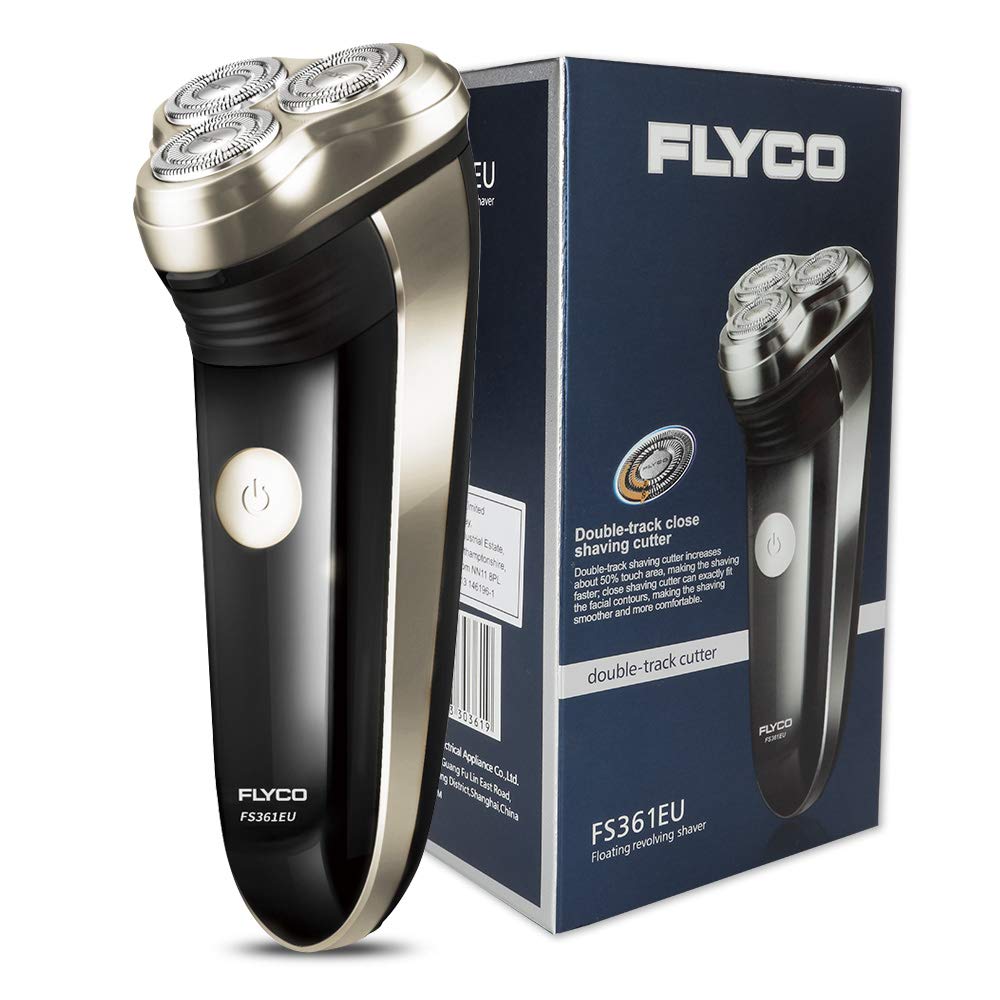 FLYCO Electric Shaver FS361EU, Rechargeable Men's Rotary Shavers With