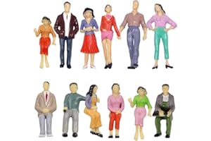 EVEMODEL P2525 12pcs Model Trains Architectural 1:25 Scale Painted Figures G SCALE sitting and standing people model railway layout NEW