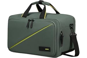 American Tourister Take2Cabin - Borsa da viaggio a 3 vie Ryanair, bagaglio a mano, zaino aereo S sottosella, 40 x 25 x 20 cm, 25 L, verde (Foresta scura)