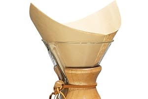 Chemex FSU-100 - Box 100 Filtri - Non sbiancato - Marrone naturale - Per Chemex 6 e 8 tazze