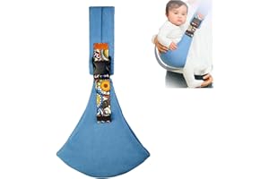 BOBETY Adjustable Baby Strap - Labour-Saving Hip Carrier with Shoulder Strap - Lightweight, Foldable Toddler Sling with Padded Shoulder Strap, Suitable for Infants to 3.5 Years (B-Blue)