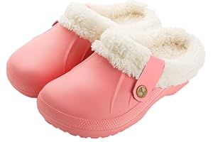 Kinengxi Pantofole Uomo Donna Invernali Zoccoli e Sabot All'aperto Caldo Pelliccia Ciabatte Morbido Impermeabile Scarpe da Giardino