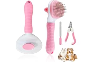 DEVANTIA Szczotka dla Psa i Kota, Nożyczki i Szlifierka do Pazurów - Idealne dla Zwierząt o Każdym Rodzaju i Rozmiarze Sierści